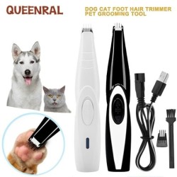 QUEENRAL Hund Katze Fuß Haar Trimmer Hund Clippers Professionelle Haustierpflege USB Wiederaufladbare Werkzeug Elektrische Ha