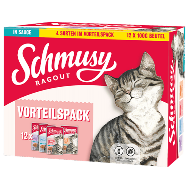 Schmusy Ragout in Sauce Vorteilspack 12x100g - 1,20 kg