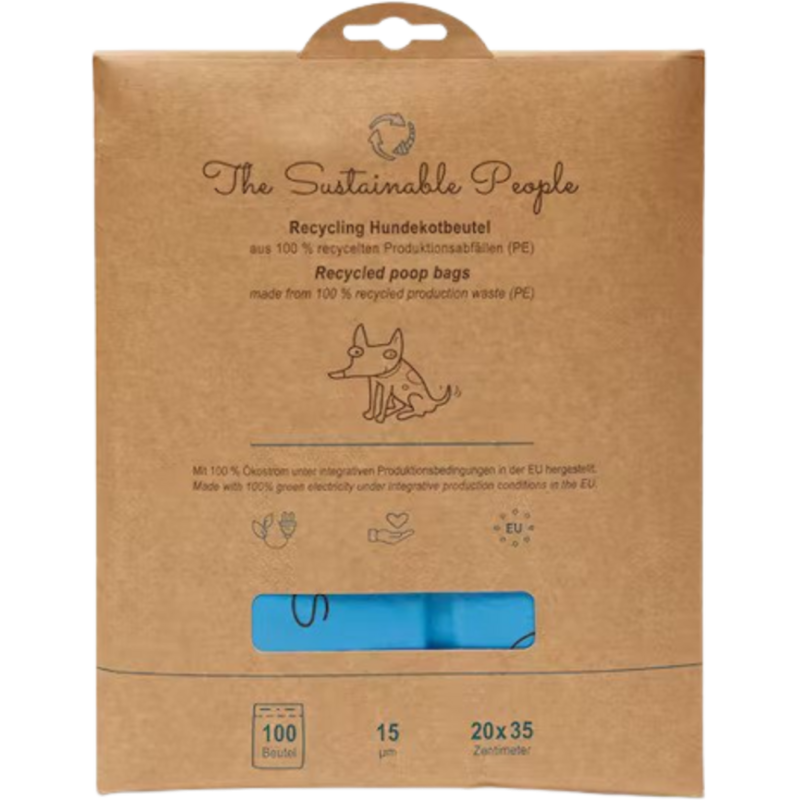 The Sustainable People Recycling Hundekotbeutel im Block - 2x 50 Beutel