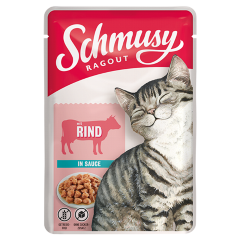 Schmusy Ragout Portionsbeutel 100g - Rind in Sauce