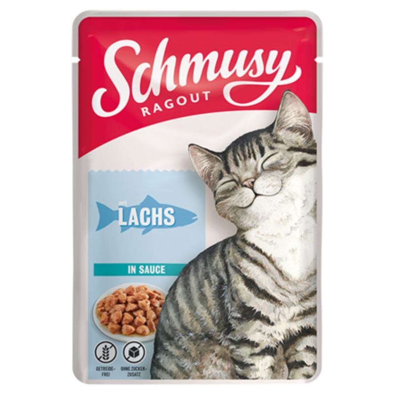 Schmusy Ragout Portionsbeutel 100g - Lachs in Sauce