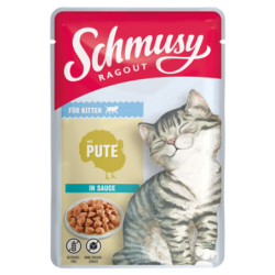 Schmusy Ragout Kitten Portionsbeutel 100g - Pute Sauce