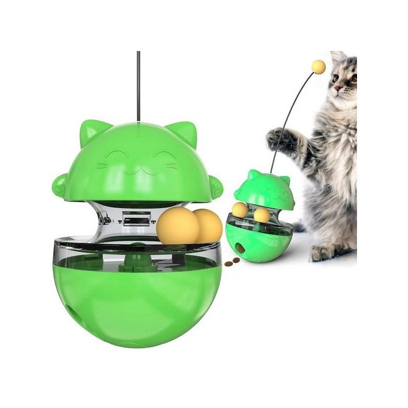 Cat Dog Nosework Snack Toy Snack Ball, 2 Pieces, Green