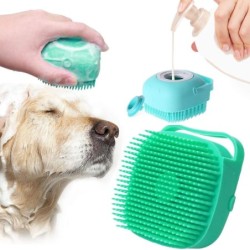 Haustierpflege-Shampoo-Spender, Hundebad, Massagebürste, Kamm, Badezimmer-Duschbürste für Hunde und Katzen, Reinigungshandsch