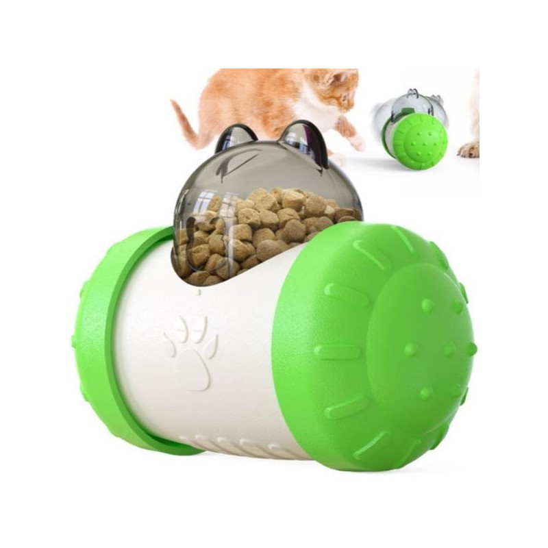 Ashwolf Pet Swing Roly Poly Snack Ball 146 x 77 x 109 mm, green, 1 piece