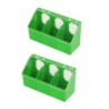 2 Pcs Poultry Water Dispenser Three Holes Feeding Hanging Box Quail Bird Slot Feeder  Parrot