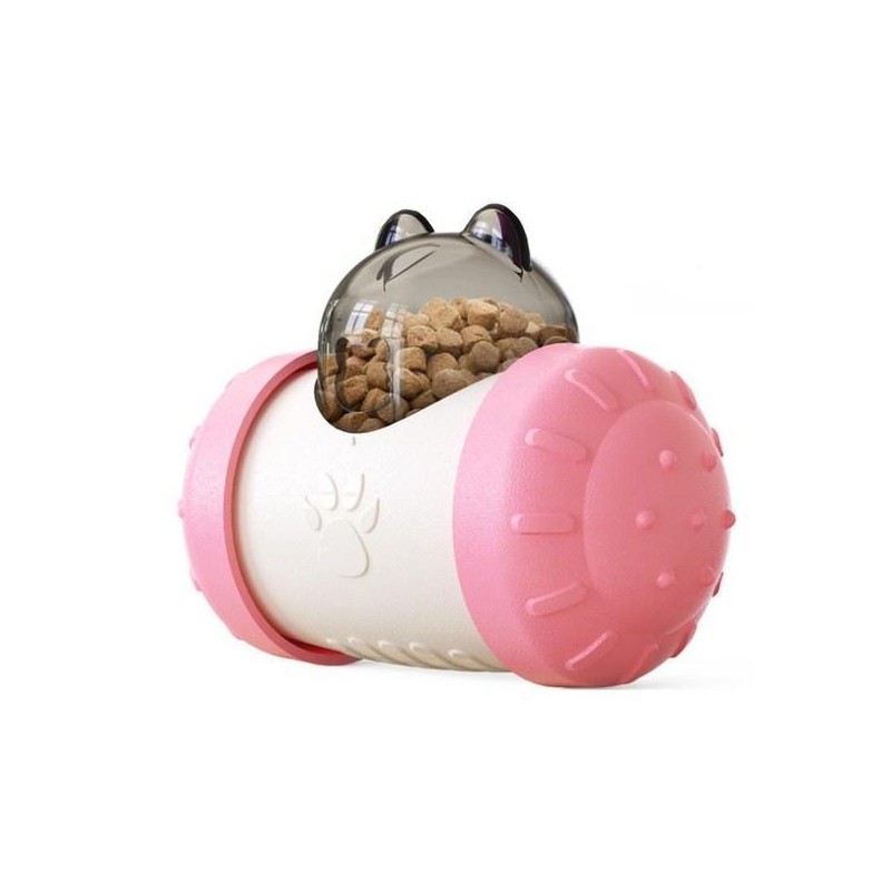 Dingdong Pet Pet Swing Roly Poly Snack Ball 146 x 77 x 109 mm, pink, 1 piece