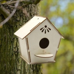 DIY Holz Vogelnest Vogelhaus Nistkasten Vogelkäfig Hängen für Kolibri Finch