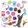 20 Pcs Katze Spielzeug Indoor Katzen Kätzchen Teaser Zauberstab Katze Tunnel Spielzeug Mäuse & Bälle Haustier