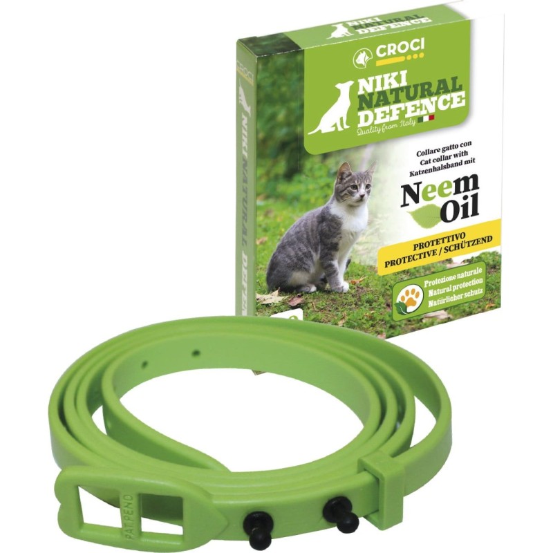 Croci Niki Natural Katze Halsband Neem 30 cm - 1 Stk