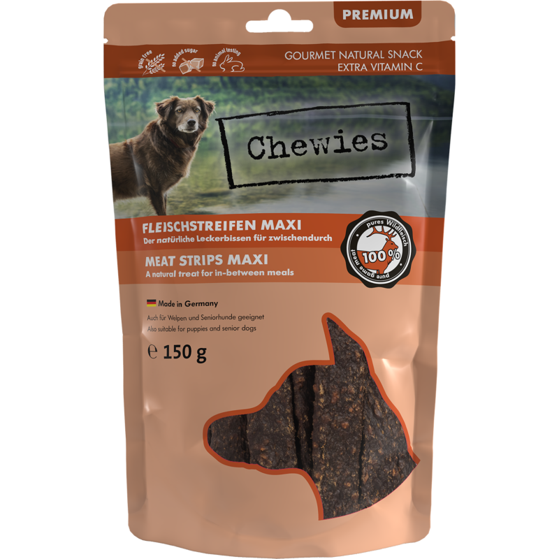 Chewies Fleischstreifen Maxi 150g - Wild