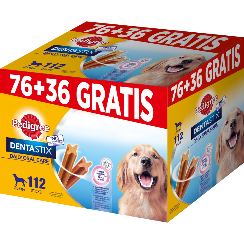 Pedigree Dentastix Large Multipack PLUSPACK 76 + 36 GRATIS - 1 Stk