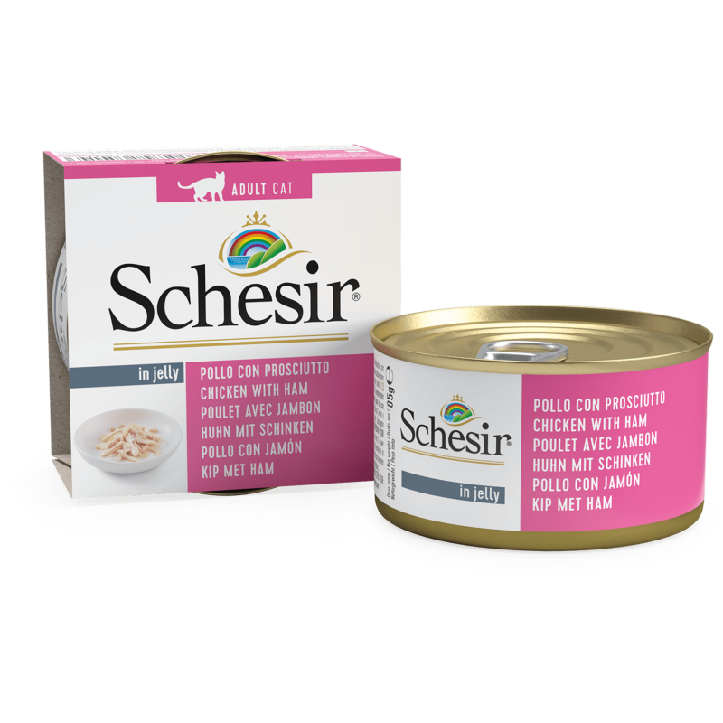 Schesir Dose Jelly 85g - Hühnerfilet und Schinken