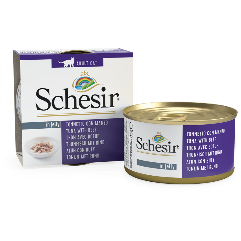 Schesir Dose Jelly 85g - Thunfisch und Rind