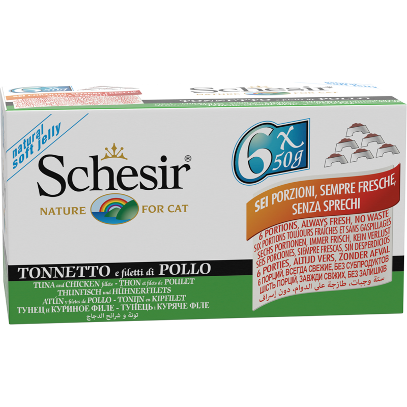 Schesir Multipack 6x50g - Thunfisch mit Huhn