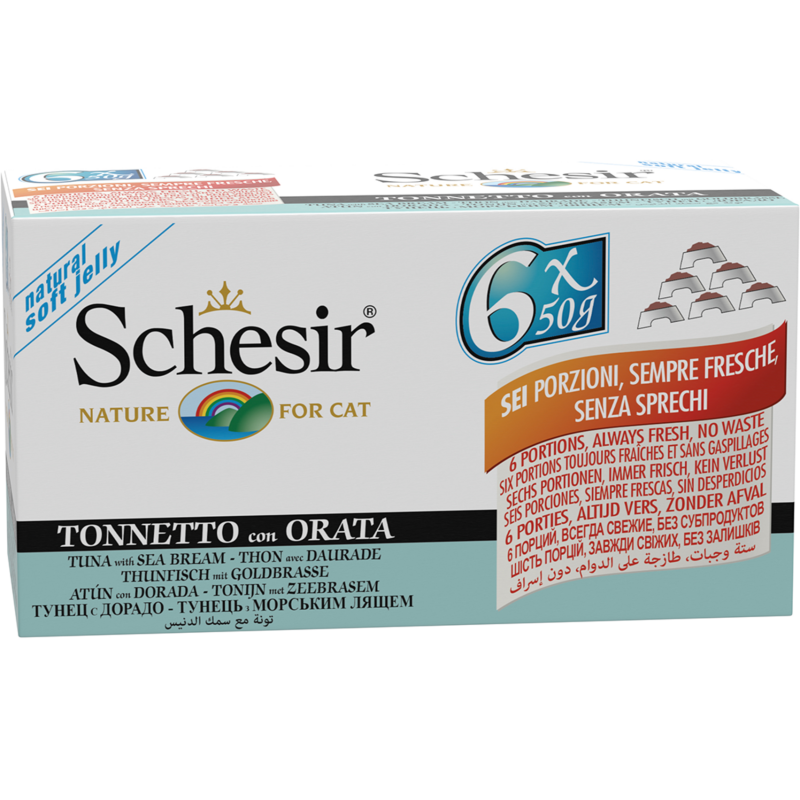 Schesir Multipack 6x50g - Thunfisch mit Goldbrasse