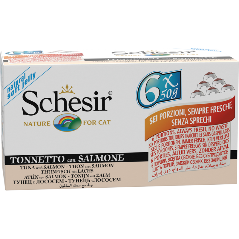 Schesir Multipack 6x50g - Thunfisch mit Lachs