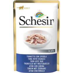 Schesir Frischebeutel 85g - Thunfisch und Wolfsbarsch