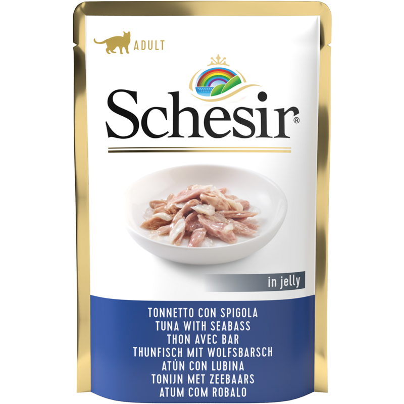 Schesir Frischebeutel 85g - Thunfisch und Wolfsbarsch