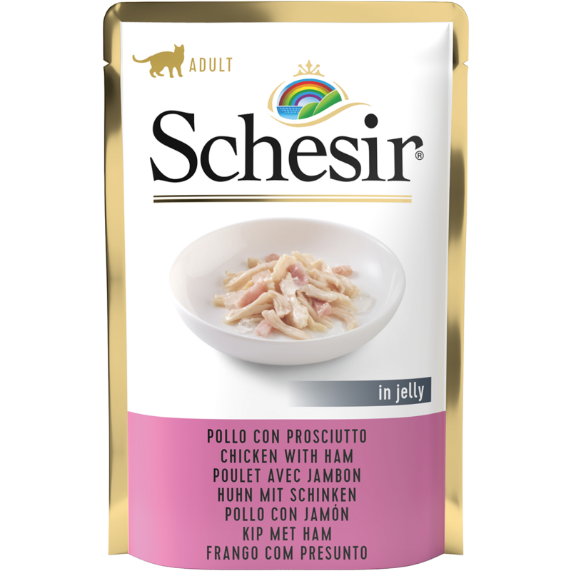 Schesir Frischebeutel 85g - Hühnerfilet und Schinken