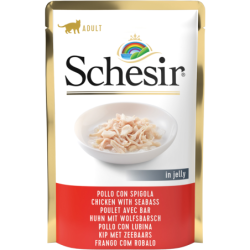 Schesir Frischebeutel 85g - Huhn und Wolfsbarsch