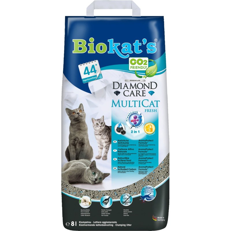 Biokat's Katzenstreu Diamond Care Multicat fresh - 8 l