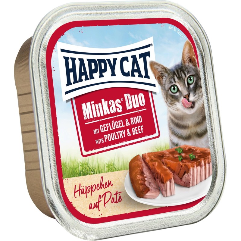 Happy Cat Minkas DuoPaté Geflügel und Rind - 100 g