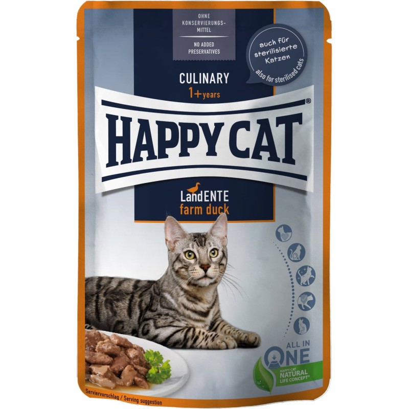 Happy Cat Meat in Sauce Ente Frischebeutel - 85 g