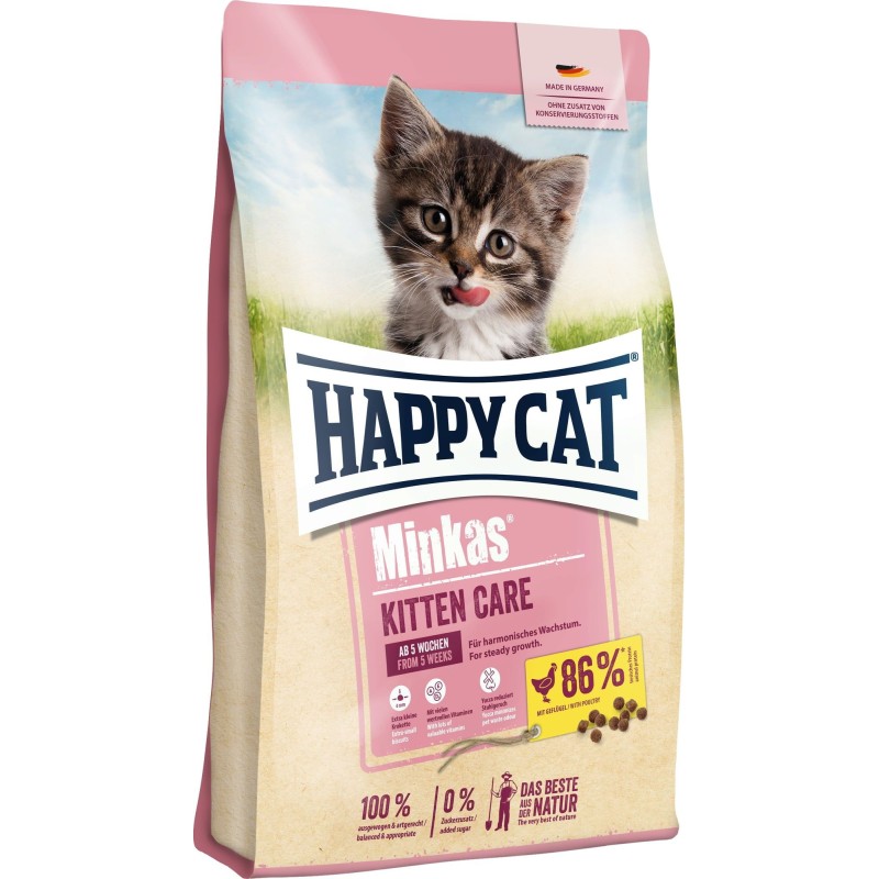 Happy Cat Trockenfutter Minkas Kitten Care Geflügel - 1,5 kg