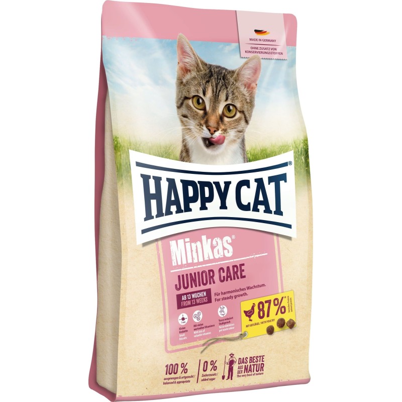 Happy Cat Trockenfutter Minkas Junior Care Geflügel - 500 g