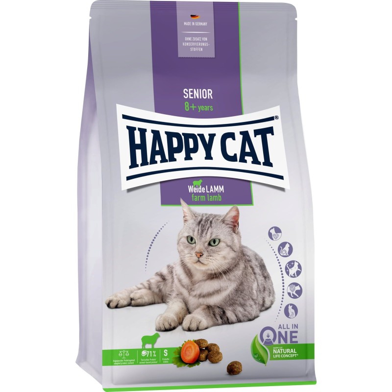 Happy Cat Trockenfutter Senior Weide Lamm - 1,3 kg