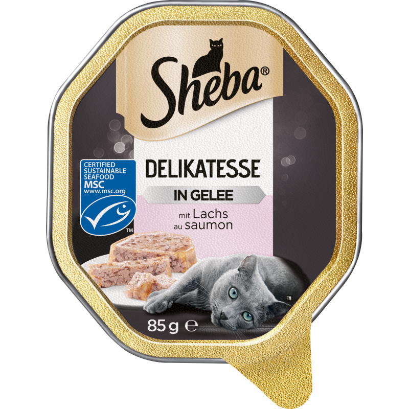 Sheba Schale Delikatesse in Gelee mit Lachs - 85 g