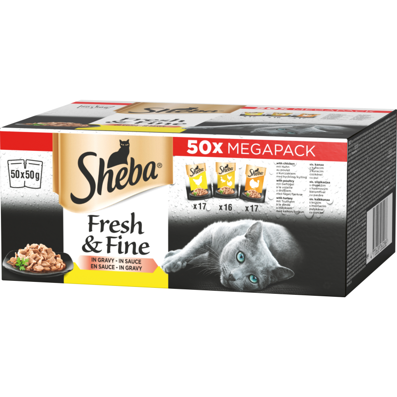 Sheba Fresh&Fine in Sauce Geflügel 50x50g - 2.500 g