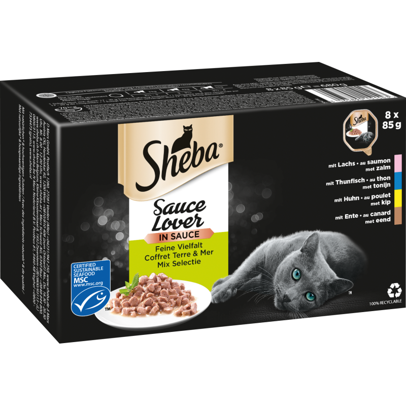 Sheba Sauce Lover in Sauce Feine Vielfalt 8x85g - 680 g