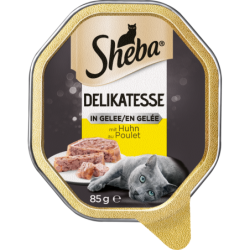 Sheba Schale Delikatesse in Gelee Geschnetzeltes mit Huhn - 85 g