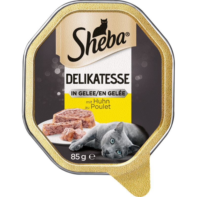 Sheba Schale Delikatesse in Gelee Geschnetzeltes mit Huhn - 85 g