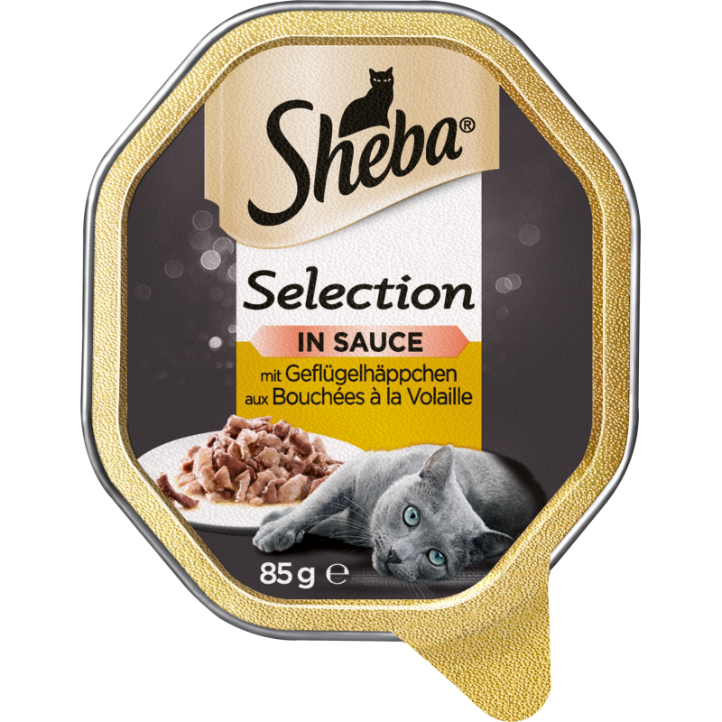 Sheba Schale Selection in Sauce mit Geflügelhäppchen - 85 g