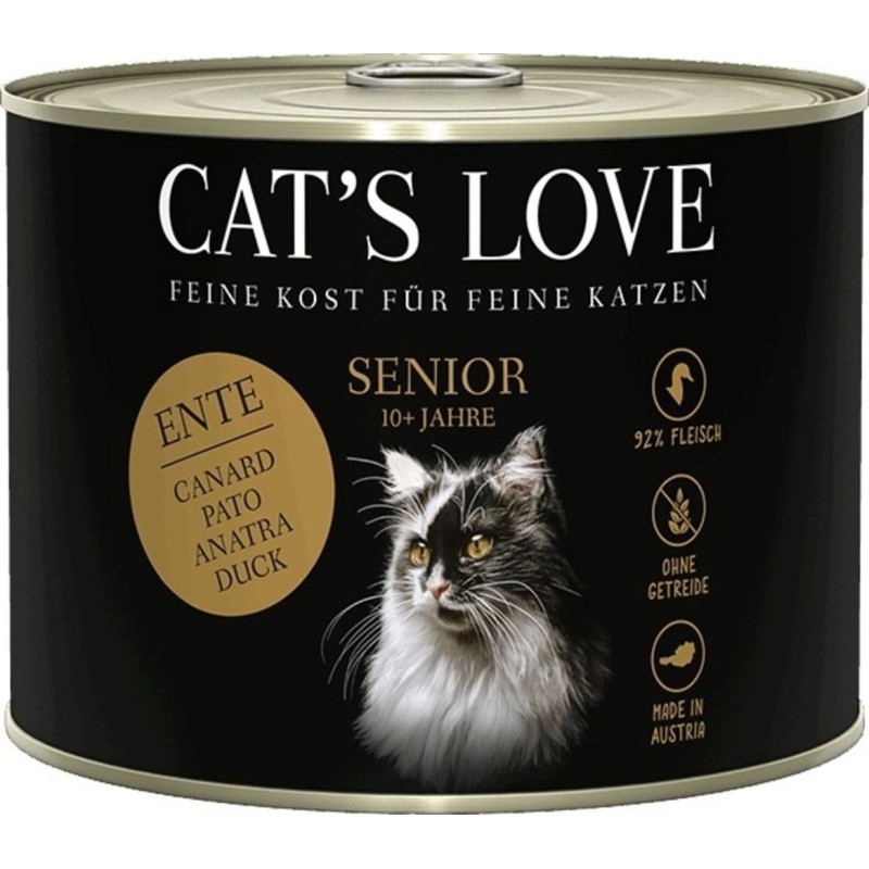 CAT's LOVE Katzen Nassfutter "Senior Ente" - 200 g