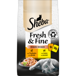 Sheba Fresh & Fine in Sauce mit Huhn und Truthahn 6x50g - 300 g