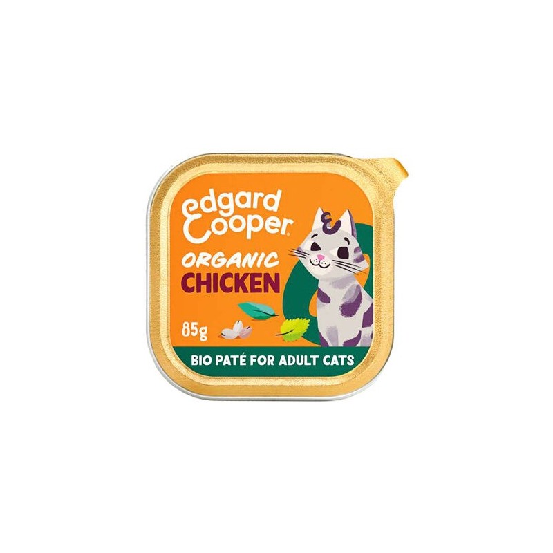 Edgard & Cooper Erwachsene Katze - Bio-Huhn - Pastete - 16 x 85 g