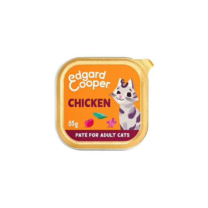 Edgard & Cooper Erwachsene Katze - Huhn aus Freilandhaltung - 16 x 85 g