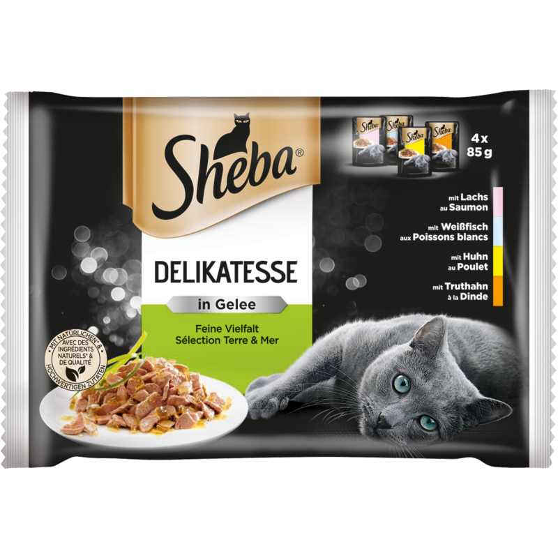 Sheba Frischebeutel Delikatesse in Gelee Feine Vielfalt MSC 4x85g - 340 g