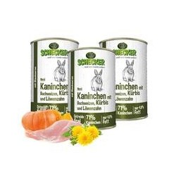 Schecker Hundemenü - Kaninchen mit Buchweizen, Kürbis und Löwenzahn