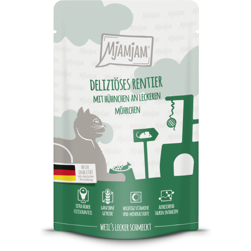 Mjamjam Rentier, Huhn und Karotten Portionsbeutel - 125 g