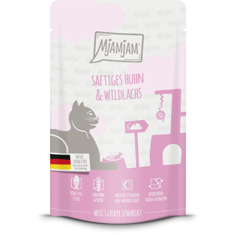 Mjamjam Huhn und Wildlachs Portionsbeutel - 125 g