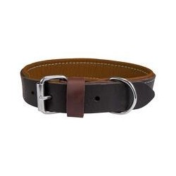 Schecker Hunde-Halsband "Moorfeuer", Farbe: braun-cognac