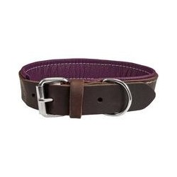 Schecker Hunde-Halsband "Moorfeuer", Farbe: braun-violett