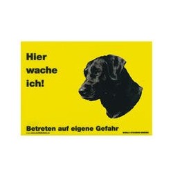 Warnschild "Hier wache...