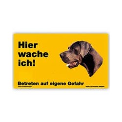 Warnschild "Hier wache...