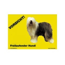 Warnschild "Vorsicht freilaufender Hund"